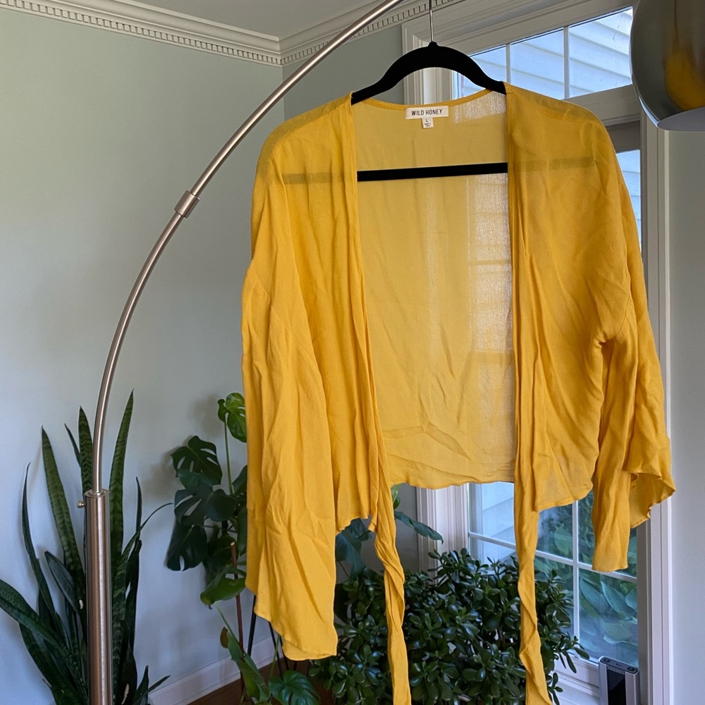Yellow Boutique Tie Blouse Wild Honey
